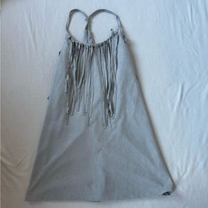 boutique suede fringe dress